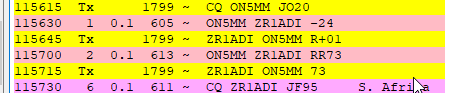 first qso on 40 MHz with AF: on5mm - zr1adi